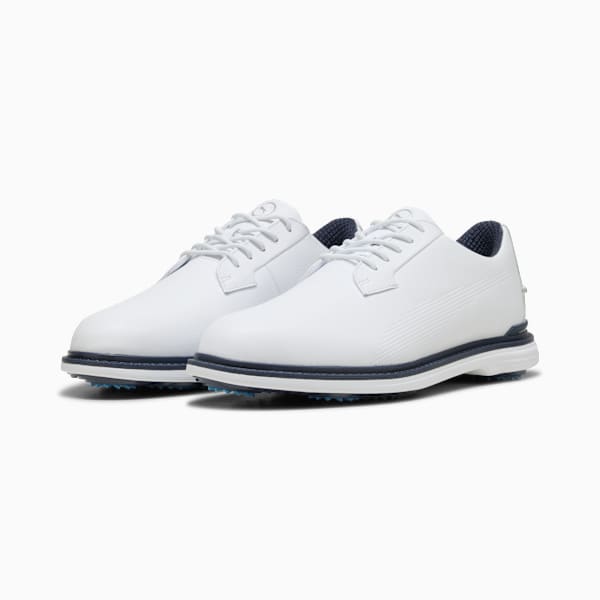 PUMA Royale Golf Shoes Men, PUMA White-Deep Navy-Team Light Blue, large-ZAF
