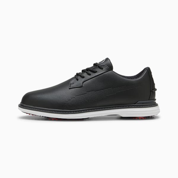 PUMA Royale Golf Shoes Men, PUMA Black-Flat Dark Gray-Red Blast, large-ZAF