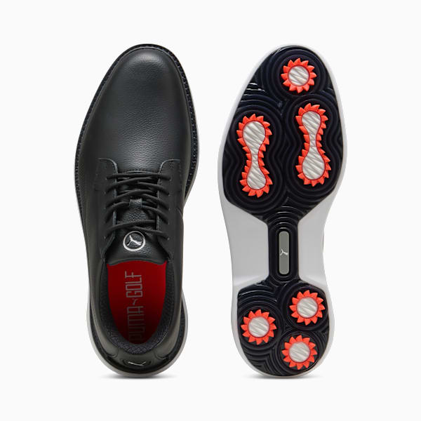 PUMA Royale Golf Shoes Men, PUMA Black-Flat Dark Gray-Red Blast, large-ZAF