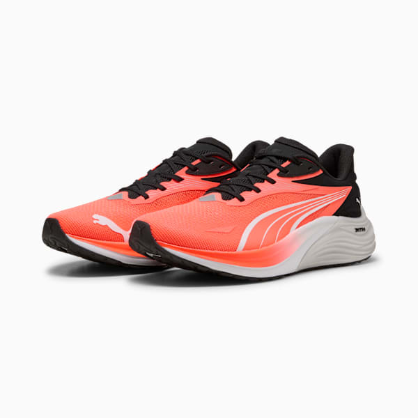 Electrify NITRO™ 4 Running Shoes Men, Glowing Red-PUMA White-Feather Gray, large-MEX