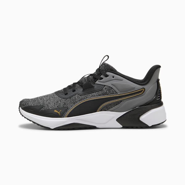 Disperse XT 4 Knit Training Shoes, PUMA Black-Cool Dark Gray-Matte Gold, large-MEX