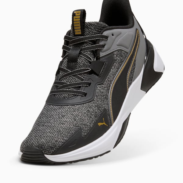 Disperse XT 4 Knit Training Shoes, PUMA Black-Cool Dark Gray-Matte Gold, large-MEX