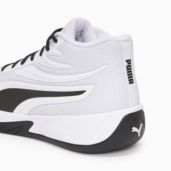 Zapatillas de basketball Court Pro unisex, PUMA White-PUMA Black, large-ARG