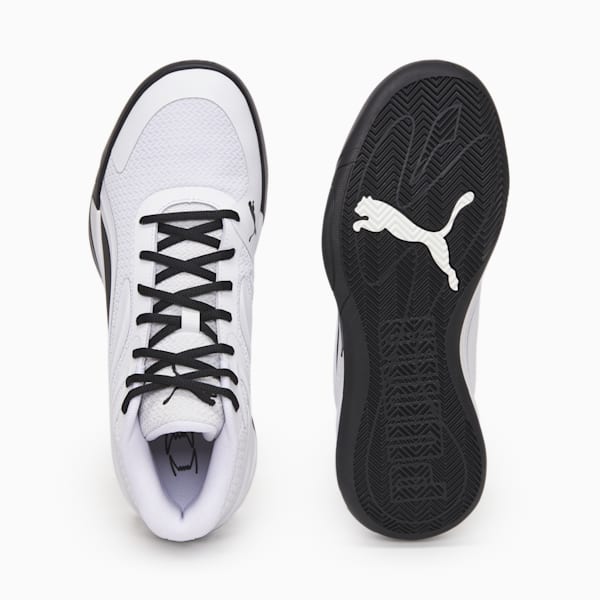 Zapatillas de basketball Court Pro unisex, PUMA White-PUMA Black, large-ARG