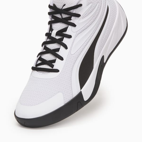 Zapatillas de basketball Court Pro unisex, PUMA White-PUMA Black, large-ARG