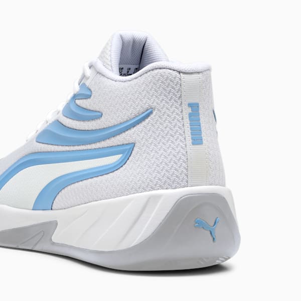 Court Pro Basketball Shoes Unisex, PUMA White-Della Robbia Blue, large-ZAF
