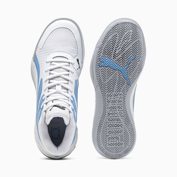 Court Pro Basketball Shoes Unisex, PUMA White-Della Robbia Blue, large-ZAF