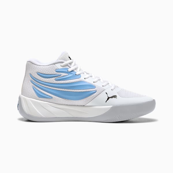 Court Pro Basketball Shoes Unisex, PUMA White-Della Robbia Blue, large-ZAF