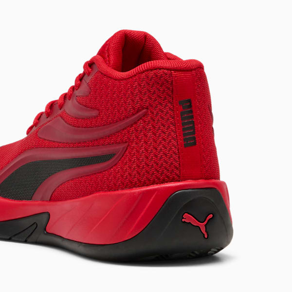 Zapatillas de básquet Court Pro juvenil, For All Time Red-PUMA Black, large-ARG