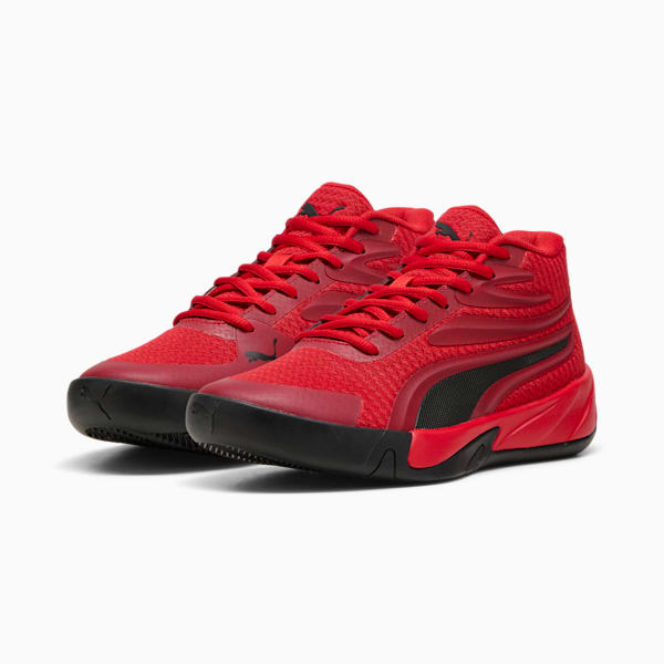 Zapatillas de básquet Court Pro juvenil, For All Time Red-PUMA Black, large-ARG