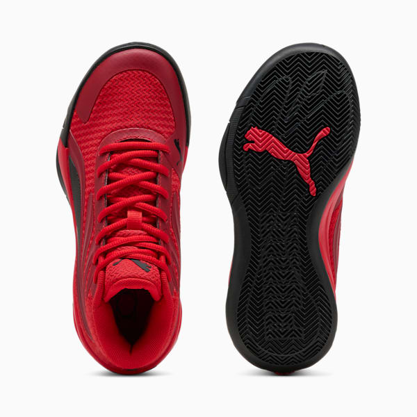 Zapatillas de básquet Court Pro juvenil, For All Time Red-PUMA Black, large-ARG