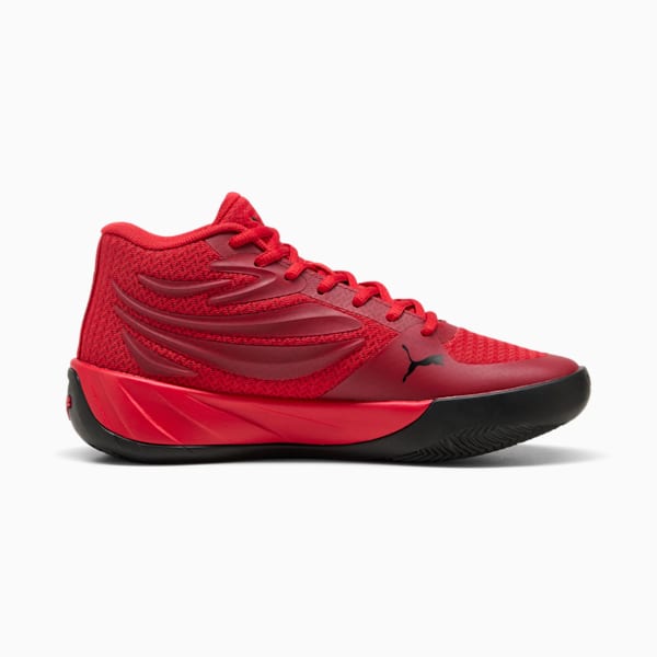 Zapatillas de básquet Court Pro juvenil, For All Time Red-PUMA Black, large-ARG