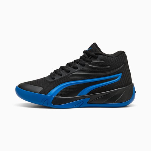 Zapatillas de básquet Court Pro juvenil, PUMA Black-PUMA Team Royal, large-ARG