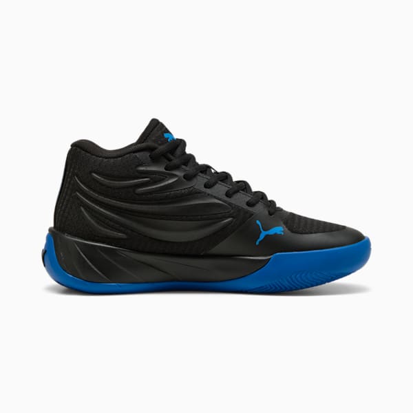 Zapatillas de básquet Court Pro juvenil, PUMA Black-PUMA Team Royal, large-ARG