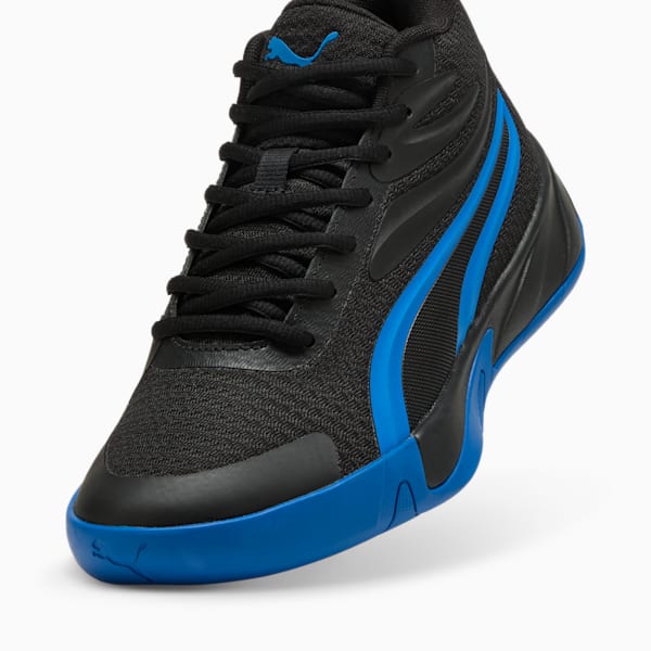 Zapatillas de básquet Court Pro juvenil, PUMA Black-PUMA Team Royal, large-ARG