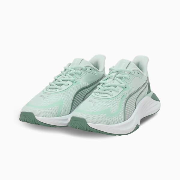 PWR Hybrid Lace Pack Training Shoes Women, Peaceful Blue-Green Moon-PUMA White, large-MEX