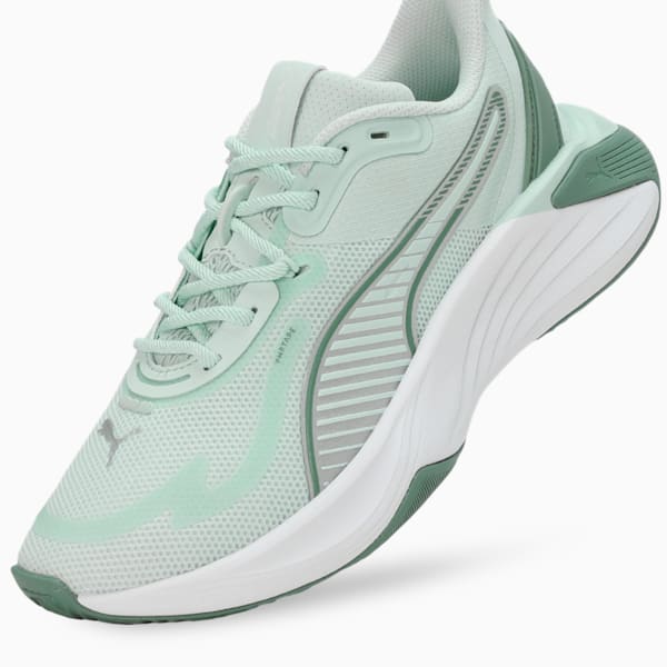PWR Hybrid Lace Pack Training Shoes Women, Peaceful Blue-Green Moon-PUMA White, large-MEX