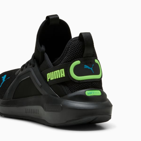 Softride Enzo 5 Running Shoes, PUMA Black-Green Glare-Tropical Blue, large-ZAF