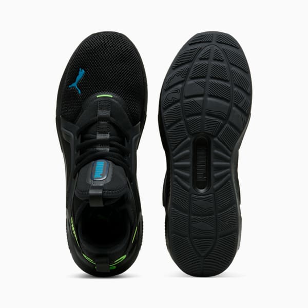 Softride Enzo 5 Running Shoes, PUMA Black-Green Glare-Tropical Blue, large-ZAF