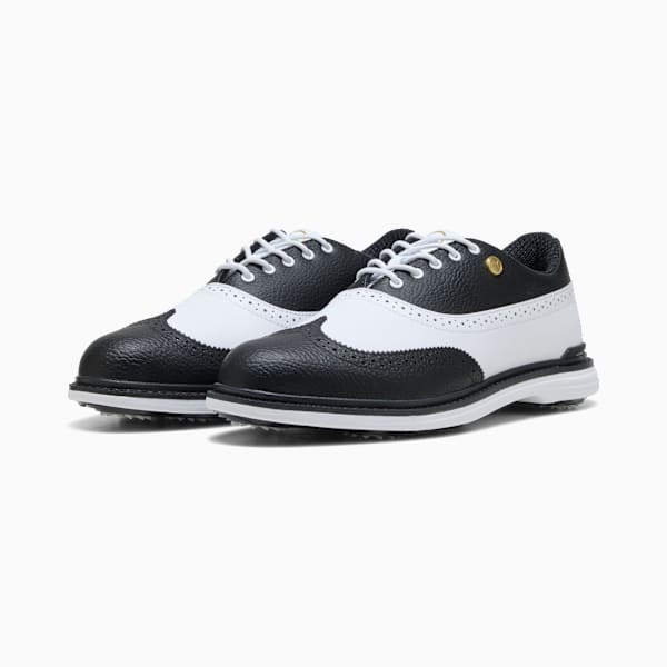 PUMA Royale Wingtip Golf Shoes Men, PUMA Black-PUMA White-Glacial Gray, large-ZAF