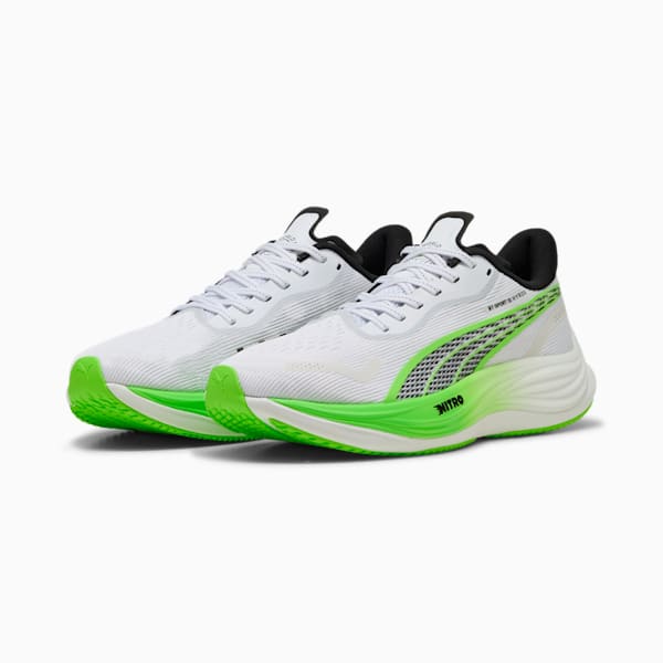 PUMA x HYROX Velocity NITRO™ 3 Running Shoes Men, PUMA White-Green Glare, large-ZAF