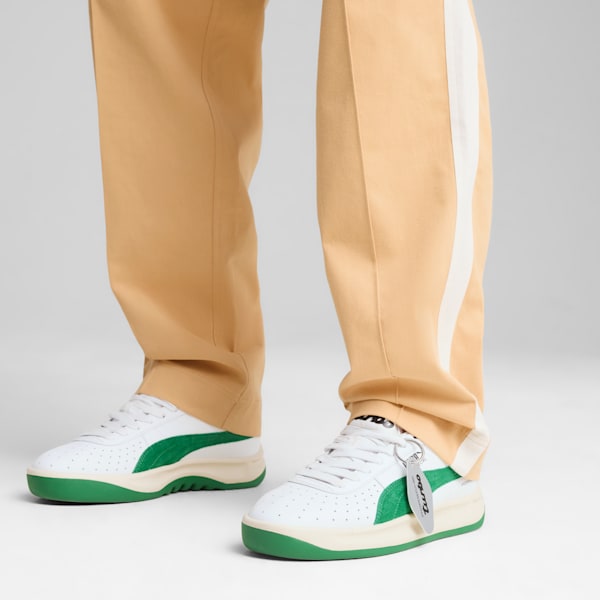 Porsche Legacy GV Special Pinstripe Hero Sneakers, PUMA White-Archive Green, large-ZAF