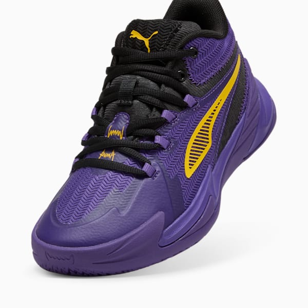 The Dagger Basketball Shoes Youth, PUMA Black-Team Violet, large-MEX