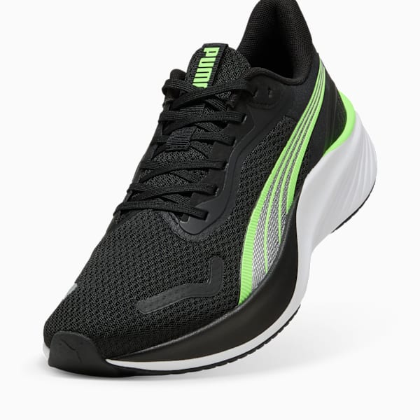 Zapatillas de running Pounce Lite, PUMA Black-Green Glare, large-ARG