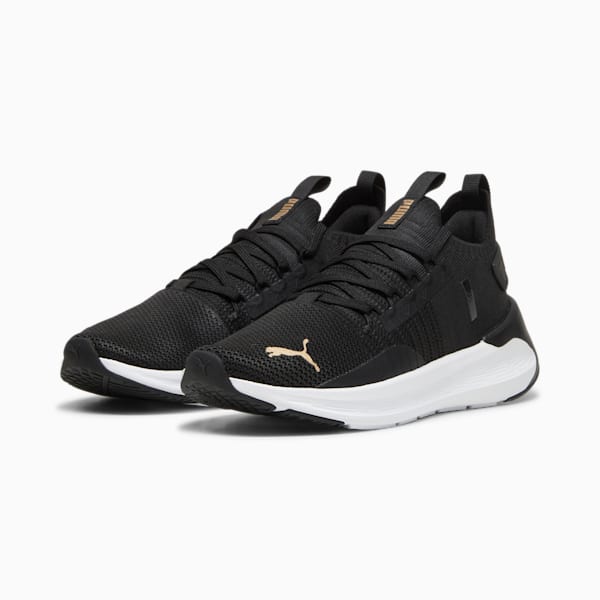 Zapatillas Softride Symmetry Fuzion para mujer., PUMA Black-PUMA Gold, large-ARG