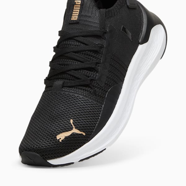 Zapatillas Softride Symmetry Fuzion para mujer., PUMA Black-PUMA Gold, large-ARG