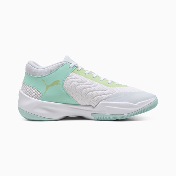 Court Pro 2 Basketball Shoes Unisex, PUMA White-Mint Melt-Nitro Blue, large-ZAF