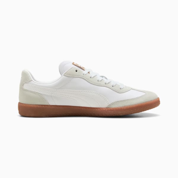Super Liga Retro Trainers, PUMA White-PUMA Gold-Gum, large-ZAF