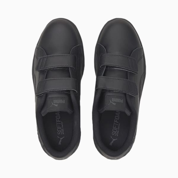 Tenis para niños Smash v2 Leather, Puma Black-Puma Black, large-MEX