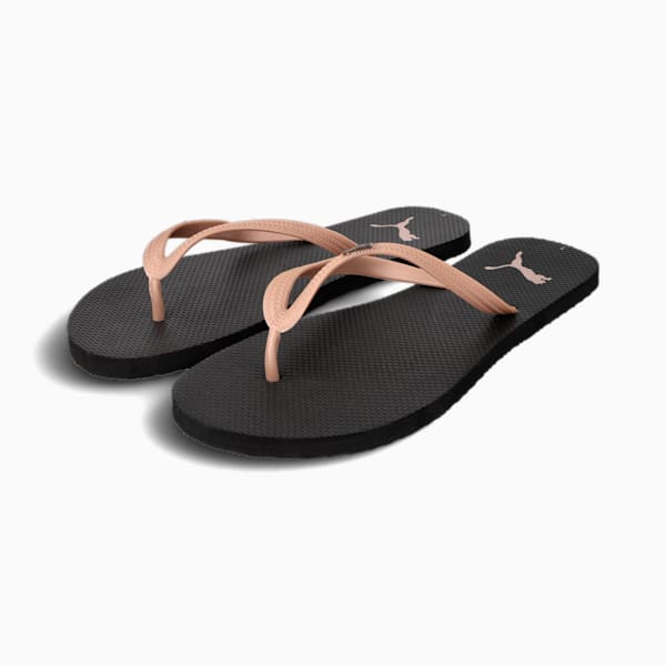 First Flip Women's Flip Flops, Puma Black-Rose Gold, large-ZAF