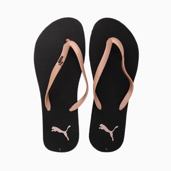 First Flip Women's Flip Flops, Puma Black-Rose Gold, large-ZAF