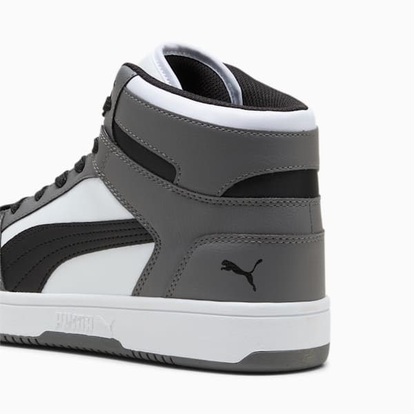 Rebound Lay Up Trainers, PUMA White-PUMA Black-Cool Dark Gray, large-ZAF