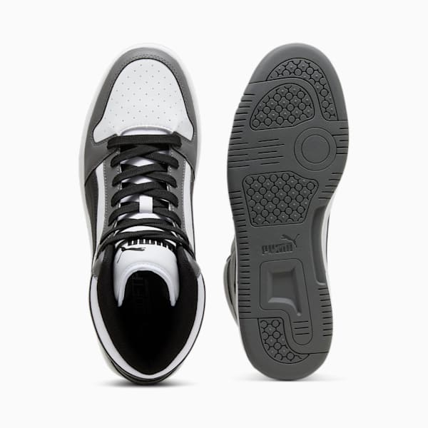 Rebound Lay Up Trainers, PUMA White-PUMA Black-Cool Dark Gray, large-ZAF