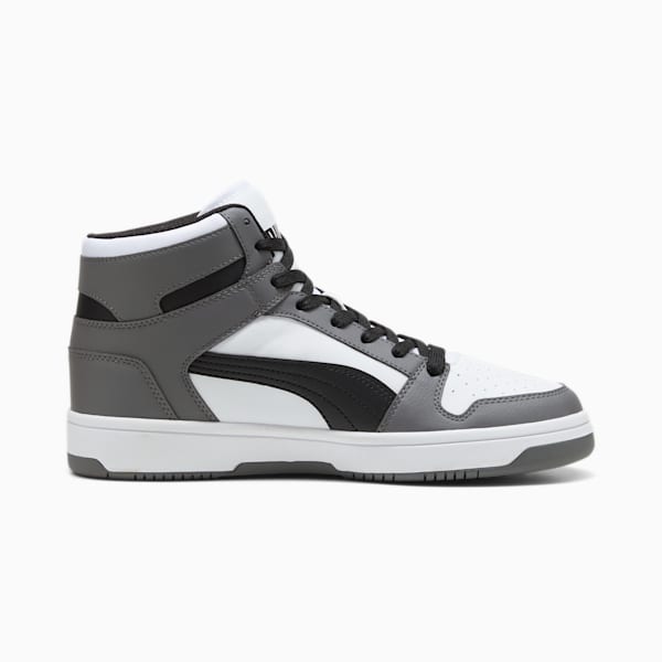 Rebound Lay Up Trainers, PUMA White-PUMA Black-Cool Dark Gray, large-ZAF