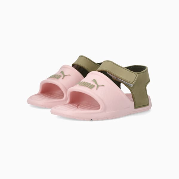 Divecat Babies' Sandals, Jasmine Flower-Lux Army, large-ZAF