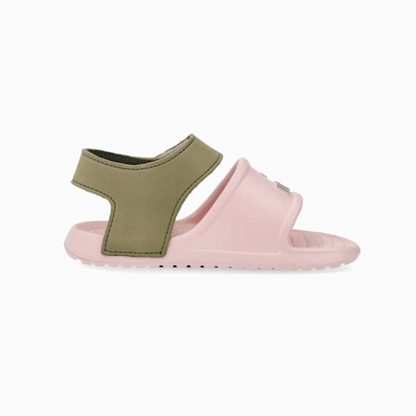 Divecat Babies' Sandals, Jasmine Flower-Lux Army, large-ZAF