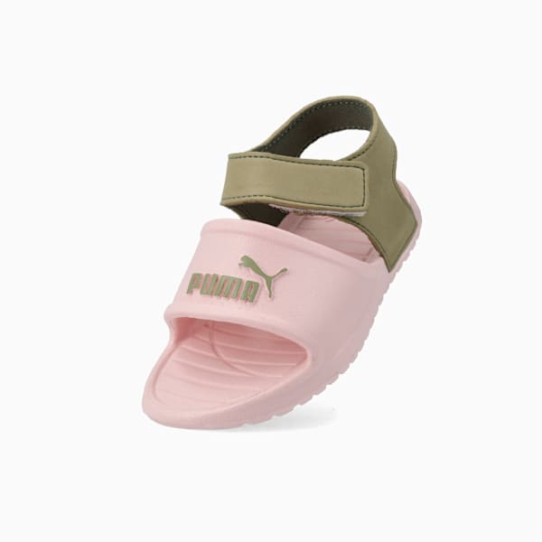 Divecat Babies' Sandals, Jasmine Flower-Lux Army, large-ZAF