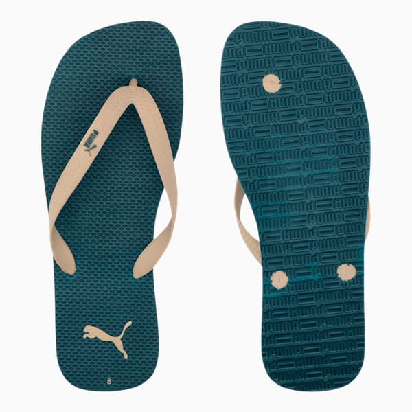 First Flip II Men's Flip Flops, Cold Green-Sand Dune, large-ZAF