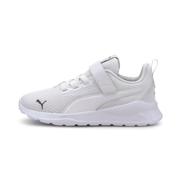 Anzarun Lite Kids' Trainers, Puma White-Puma White, large-MEX
