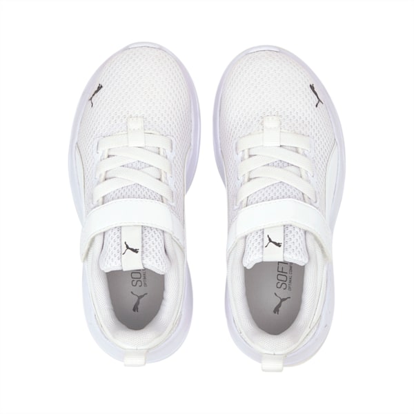 Anzarun Lite Kids' Trainers, Puma White-Puma White, large-MEX