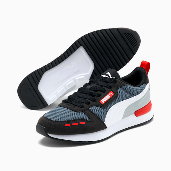 R78 Runner Trainers, CASTLEROCK-Puma Black-Puma White, large-ZAF