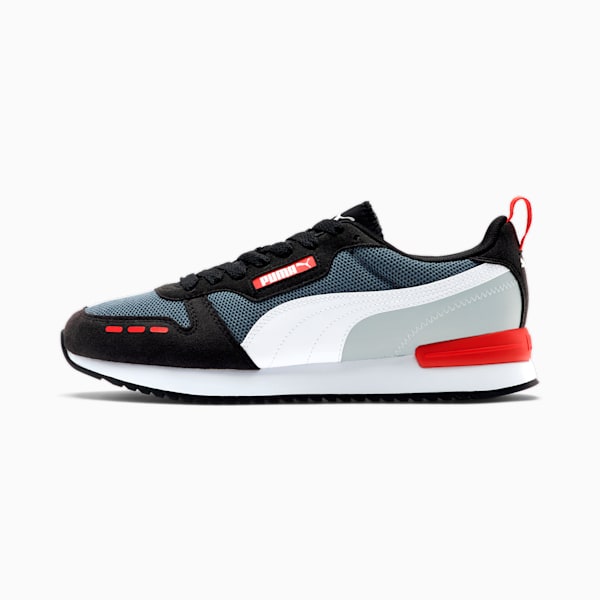 R78 Runner Trainers, CASTLEROCK-Puma Black-Puma White, large-ZAF