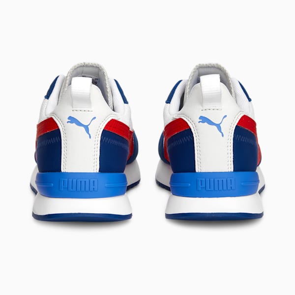 R78 Runner Trainers, PUMA White-For All Time Red-Clyde Royal-Dusky Blue, large-ZAF