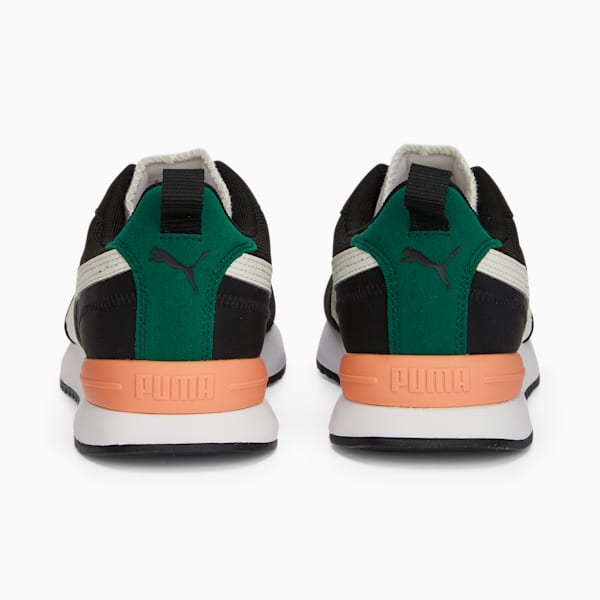 R78 Runner Trainers, PUMA Black-Vapor Gray-Orange Peach-Vine, large-ZAF
