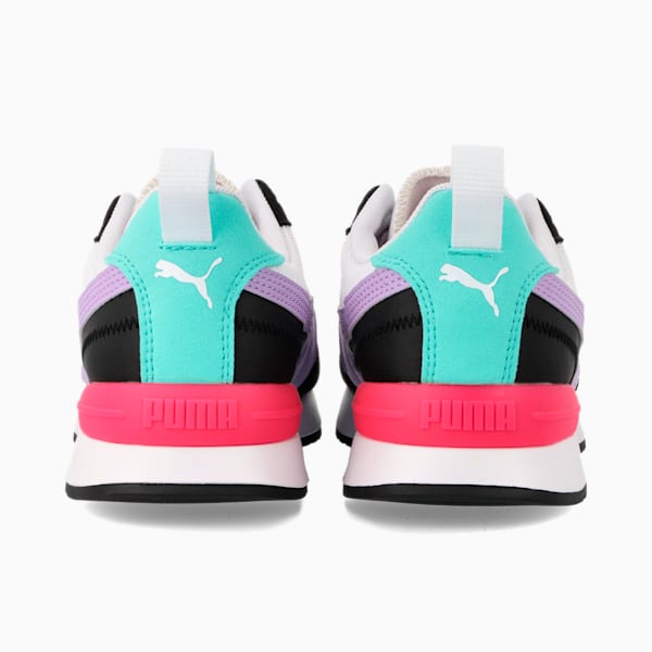 R78 Runner Trainers, PUMA White-Vivid Violet-PUMA Black-Glowing Pink, large-ZAF