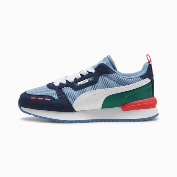 R78 Youth Trainers, Club Navy-Vine Green-Club Red, large-ZAF